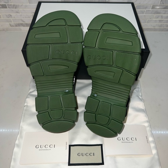 GUCCi kids Aguru Trek brand-embellished leather sandals 5-8 years 33 - Picture 7 of 7